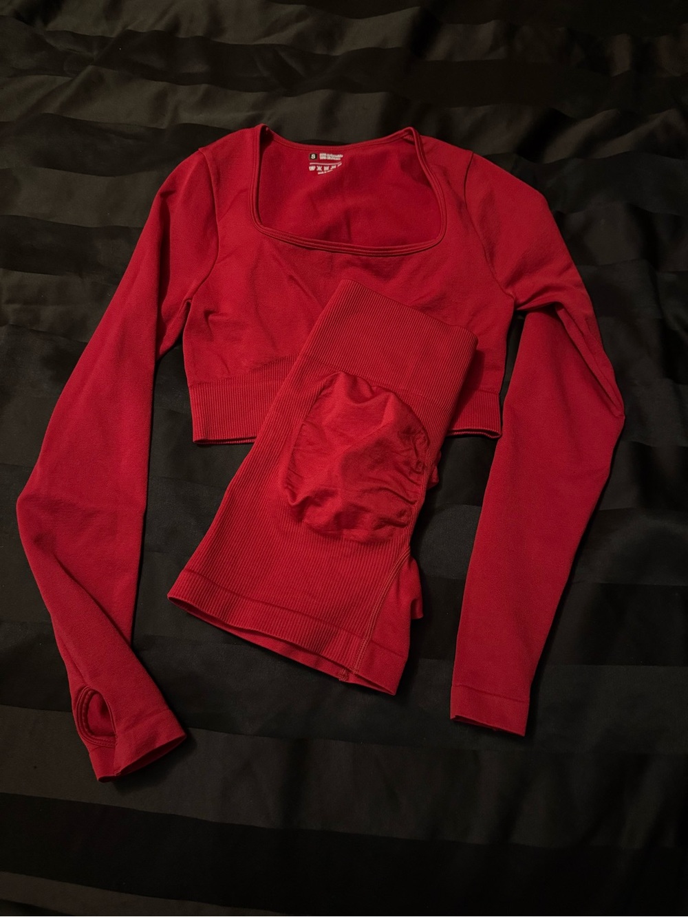2 piece workout set red